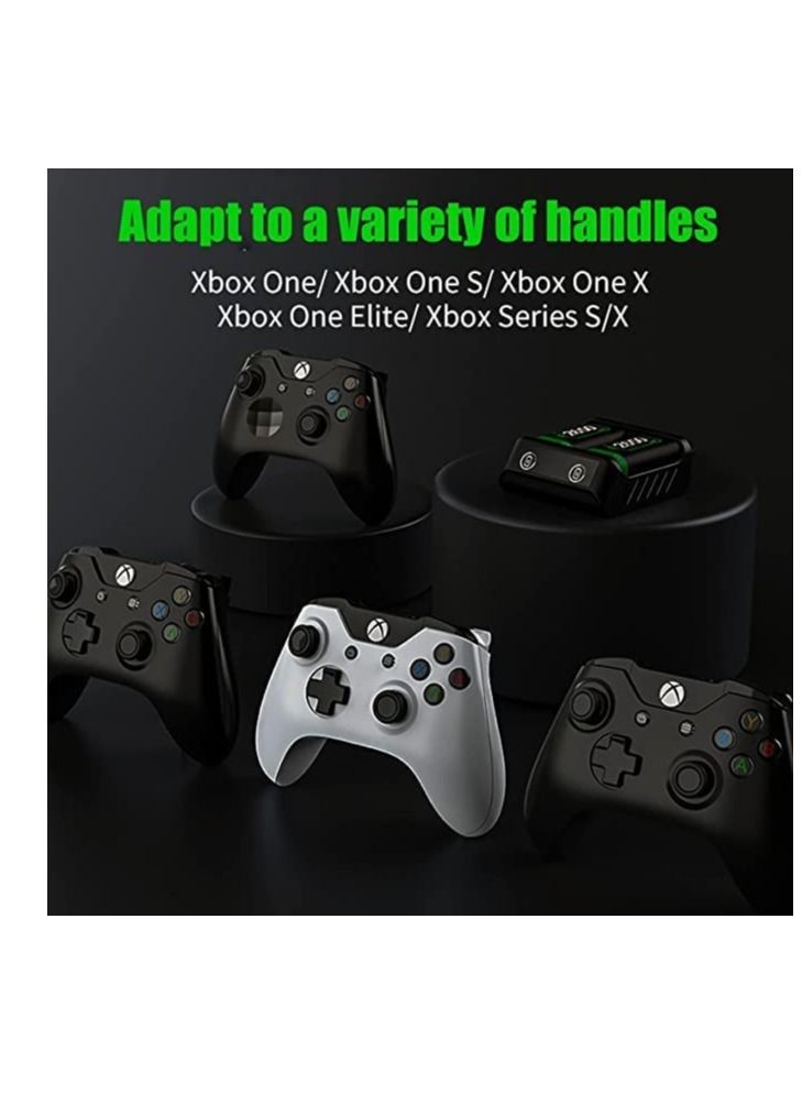 حزمة بطارية قابلة لإعادة الشحن لجهاز تحكم Xbox One/Xbox Series X|S/Xbox One Elite مع بطارية قابلة للشحن 2x2650 مللي أمبير في الساعة - Image 4