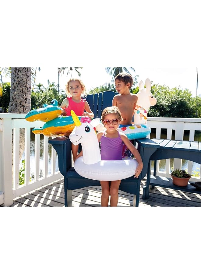 انتكس أنبوب سباحة على شكل حيوان كبير 42 بوصة × 23 بوصة للأطفال من سن 3 إلى 6 سنوات - Image 2