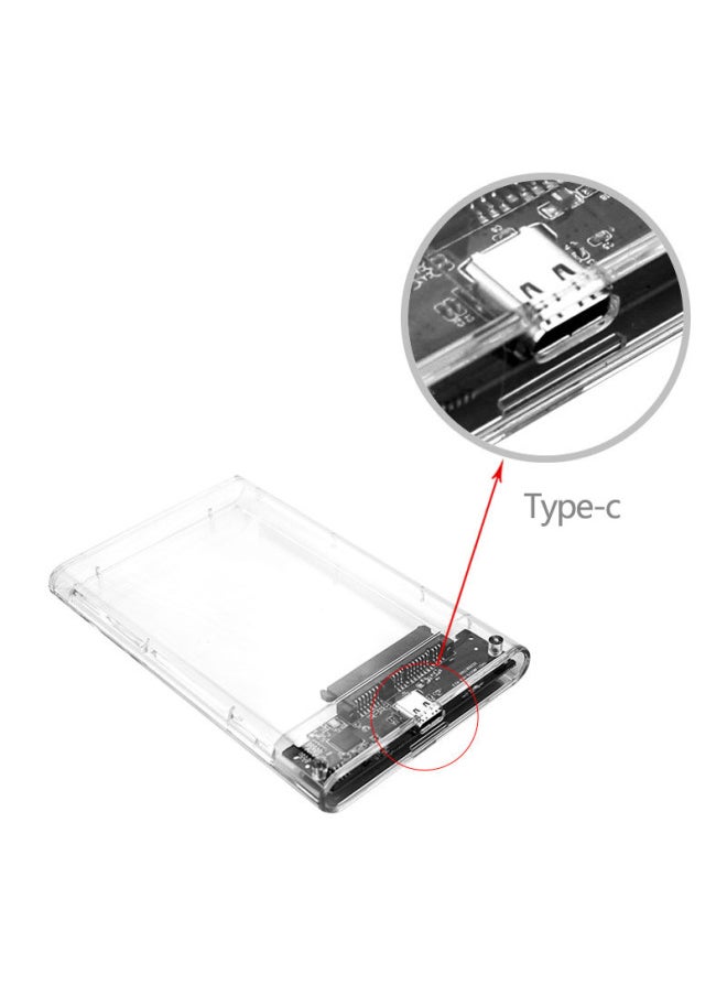Generic Notebook 2.5sata Serial Port USB3.1type-c Interface Transparent External External Solid State Mobile Hard Disk Box-Color:U25TY31-A-C  - Image 4
