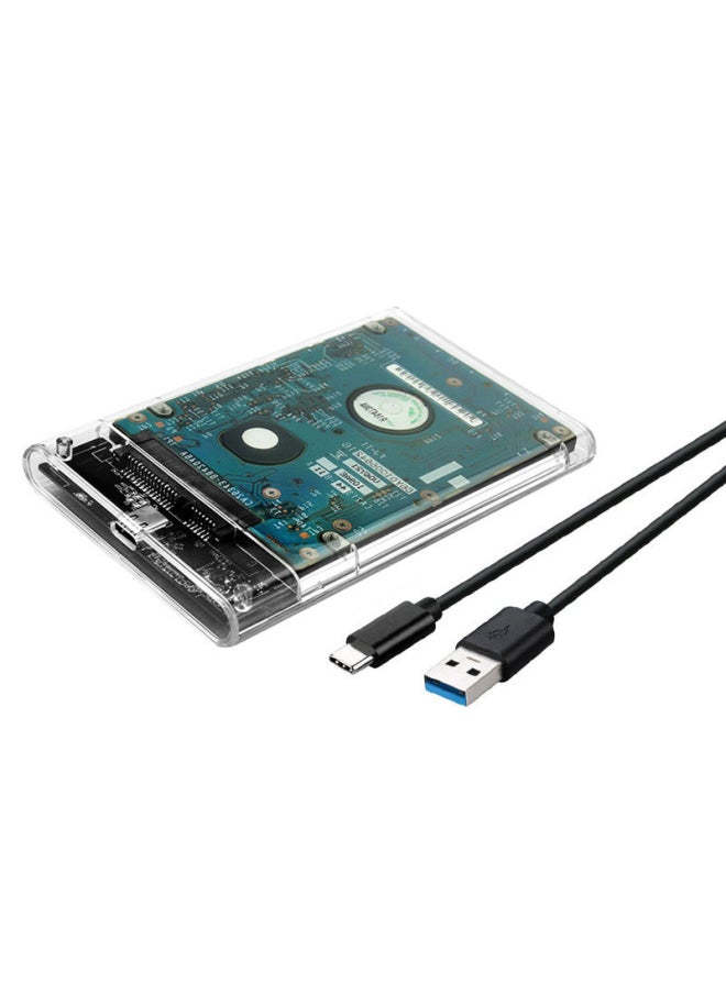 Generic Notebook 2.5sata Serial Port USB3.1type-c Interface Transparent External External Solid State Mobile Hard Disk Box-Color:U25TY31-A-C  - Image 2