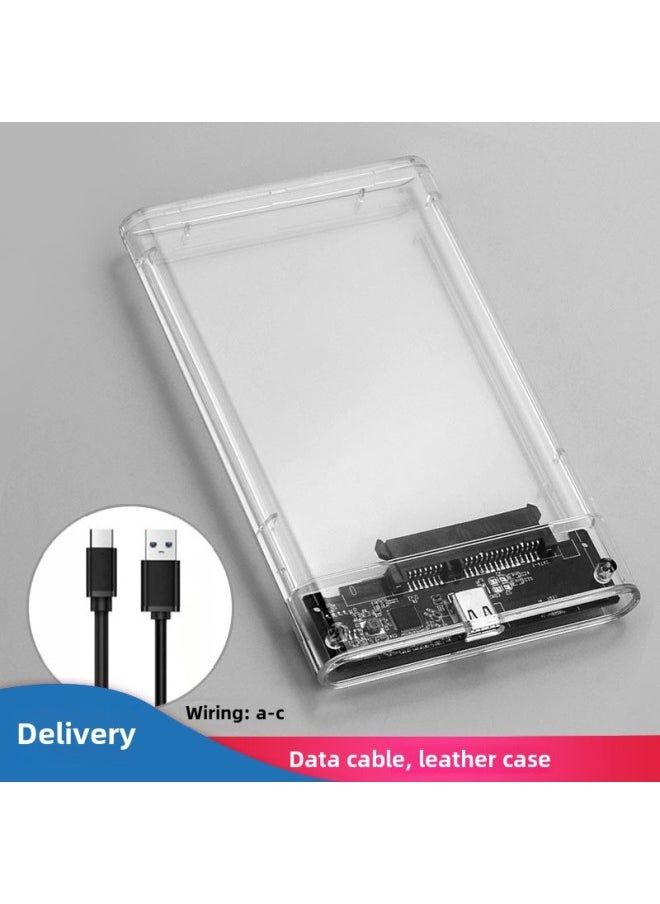 Generic Notebook 2.5sata Serial Port USB3.1type-c Interface Transparent External External Solid State Mobile Hard Disk Box-Color:U25TY31-A-C  - Image 1