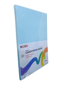 Noor 50 sheets of A4 Blue cardstock Thickness 180 grams  - Image 1