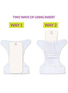 BEMBIKA 4 Layer Viscose Bamboo Fiber Inserts Liners Natures Cloth Diaper Liner Wetfree Reusable Washable Cotton Diaper Nappy Inserts For Baby Cloth Diapers (Set Of 3)  - Image 4