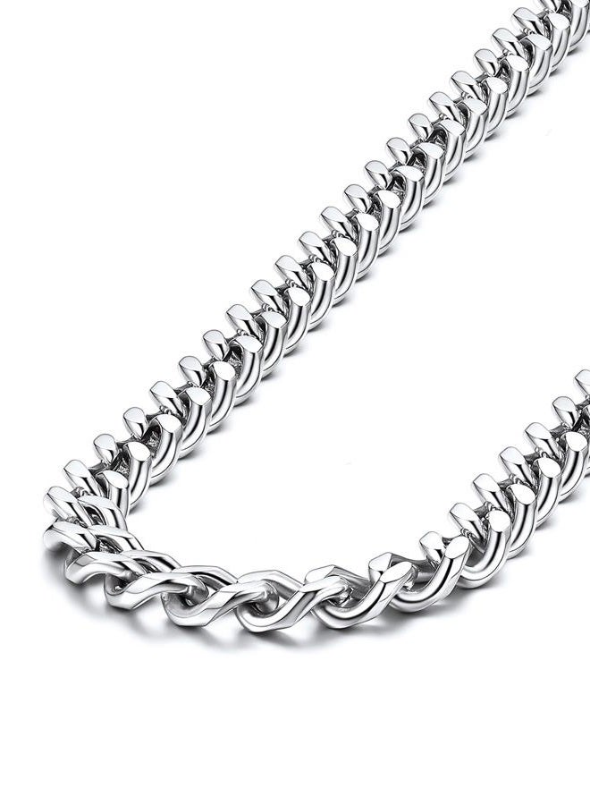 ChainsPro Mens Curb Chain 22inch Sturdy Rapper Steel Chain Necklace Mens Gifts - Image 1