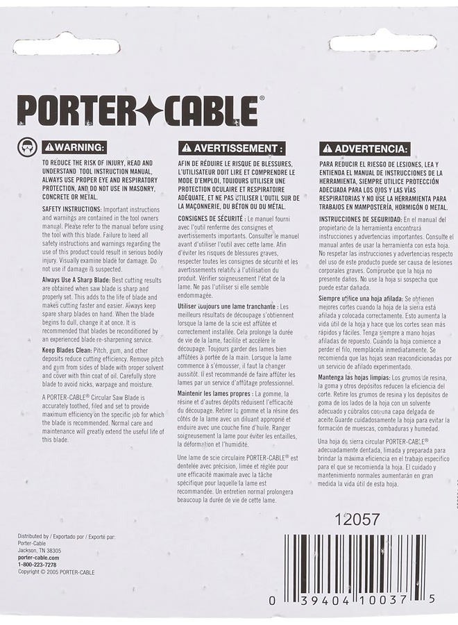 PORTER CABLE 4-1/2-Inch Circular Saw Blade, Plywood Cutting, 120-Tooth (12057) - Image 2