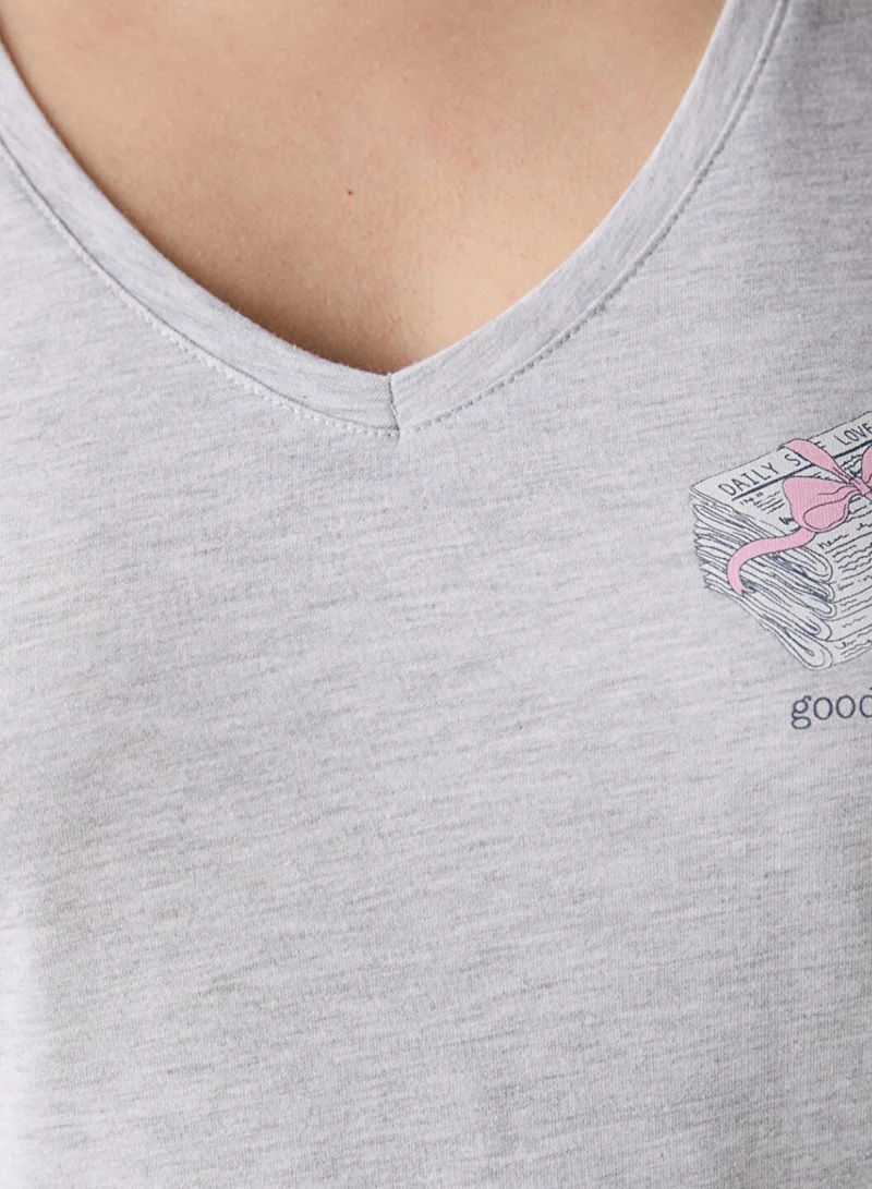 بنتي طقم بيجاما قطن بنقشة مربعات