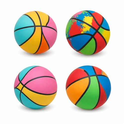 SHAKTISM Hi-Bounce Sports Balls, 6 cm, Rubber Bouncing Handballs Set Pack of 4 Random Colour - Image 1