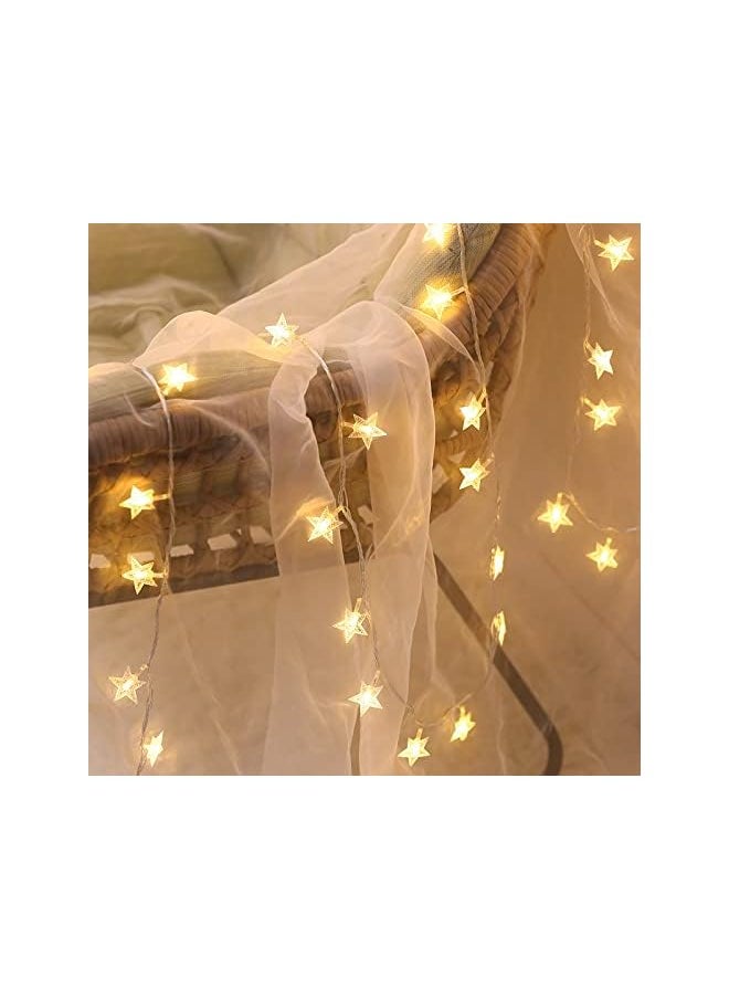 The Bros 40 LED Star String Lights 20 FT Fairy Christmas Lights Battery Operated for Indoor & Outdoor, Party, Wedding and Holiday Decorations Warm White  - Image 5