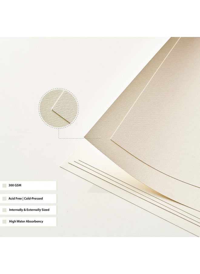 FACTOR NOTES FACTOR NOTES A5 Watercolour Sheet: 300 GSM|30% Cotton | 18 Sheets | Cold-Pressed|Acidfree, Watercolor  - Image 3