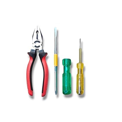 Generic Hand Tool Kit (Combination Plier 8-inch, Line Tester, 2in1 Screwdriver) 3-Pcs. Combo Hand Tool Kit  - Image 2