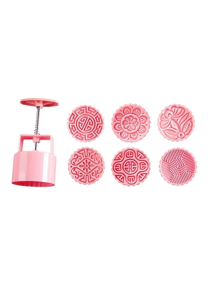 Powerful Mooncake Mold Mid-autumn Festival Hand Press Moon Cake Cutter Molds Set - Image 2
