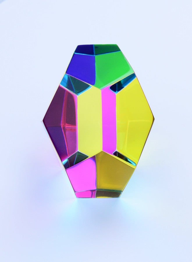 CMY Cubes The Mundus (30mm) - Cyan, Magenta & Yellow Polyhedron - Subtractive Color Mixing Optical Dodecahedron - Teaches Subtractive Color Mixing - Educational, Physics & Kinetic Art Desk Object - Image 1