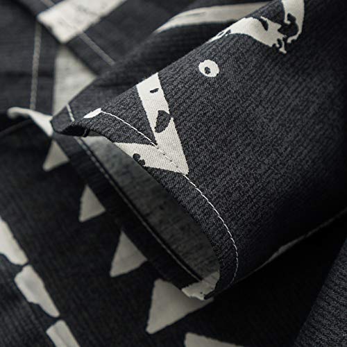 SUSYBAO 100% Cotton Pillowcases King Size Set of 2 Black Aztec Geometric Bed Pillow Covers Envelope Closure End Pillow Protectors Luxury Quality Soft Breathable Comfortable Easy Care, 20 in x 36 in - Image 5