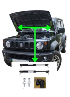 Jimny.mall Suzuki Jimny Hydraulic hood struts conversion kit | JB64 JB74 Bonnet Damper Gas Strut Lift Supports Shock Absorber | DIY Suzuki Jimny modification | Bolt on kit for Jimny 2018-2023