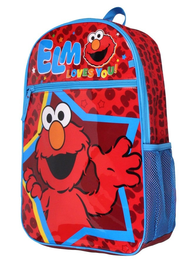 INTIMO Sesame Street Elmo Loves You Star Dual-Compartment Front Pocket Backpack Bag - Image 2