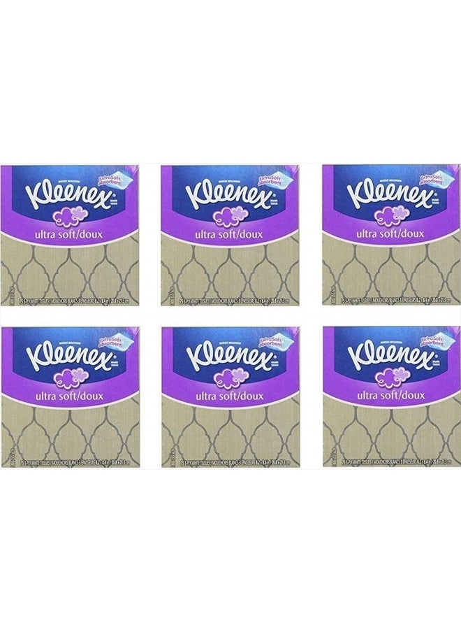 Kleenex Ultra Soft Facial Tissues, Thick and Absorbent & Strong 75, 3-PLY White Facial Tissues, 6 Cubes Bundle Pack – 450 Total Tissues. Variety of Assorted Colors and Designs 