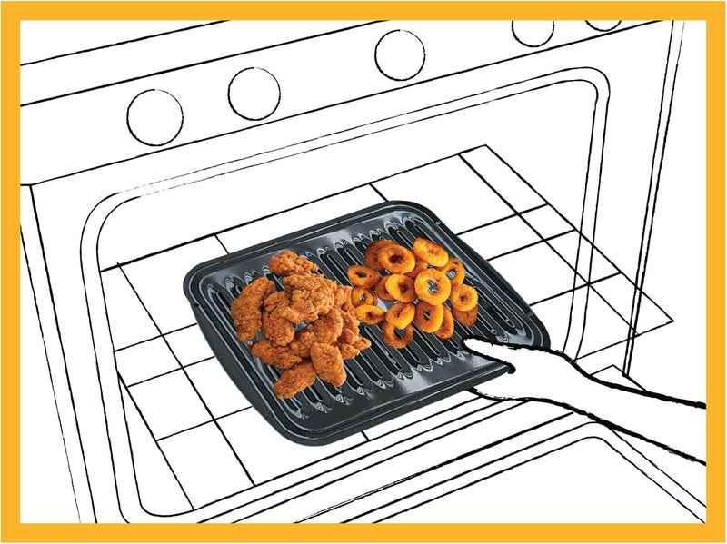 Range Kleen BP102X 2 Piece Heavy Duty Porcelain Air Fry, Bake and Broil Pan - Image 5