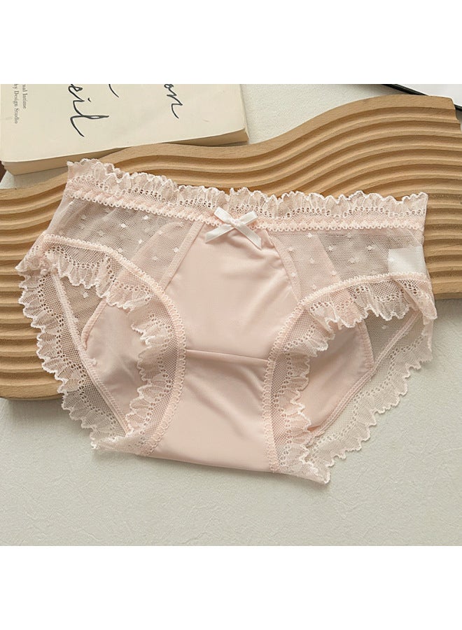 Girls' Student Underwear, Women's A-grade Antibacterial, Class A, 100% Pure Cotton, Skin-friendly, Breathable, Comfortable, Mid-waist Women's Briefs
