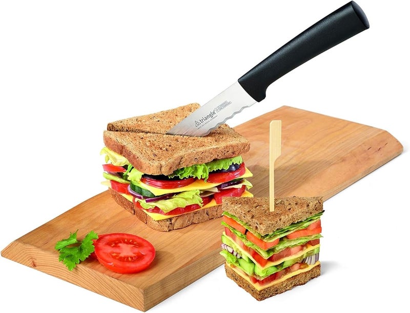 triangle Kitchen Knife - 6” Wavy Edge Stainless Steel Blade - Lightweight, Balanced Handle - Dishwasher Safe - Made in Germany - Image 4