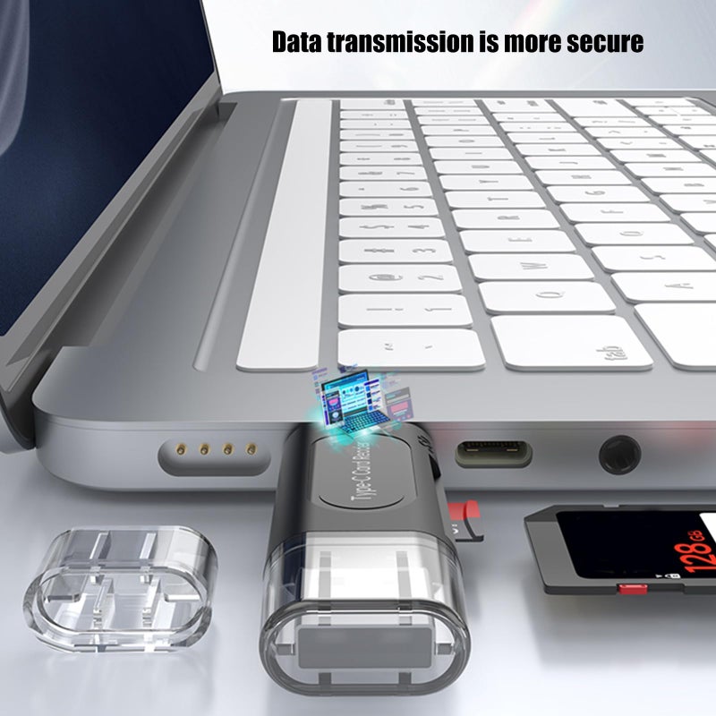 USB C SD TF Card Reader 128GB Travel Friendly Shockproof No Software Needed - Image 4