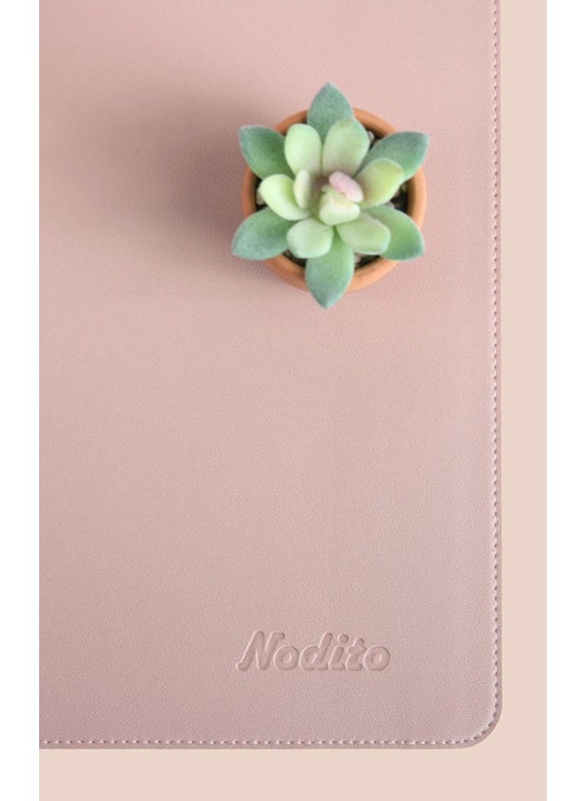 NODITO DeskPaw Dual-Sided Leather Desk Pad,Blotter for Laptop Computer,Mouse Pad,Writing,Drawing,Arts and Craft Mat (Pink/Silver, 17x35”) - Image 5