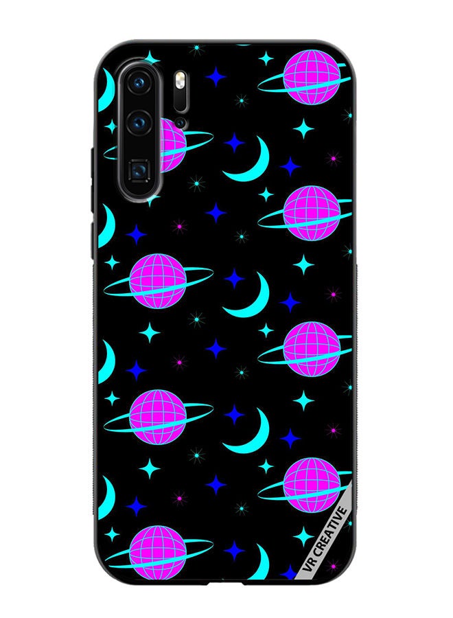 VR CREATIVE Protective Case Cover For Huawei P30 Pro Pattern On Black Design Multicolour - Image 1