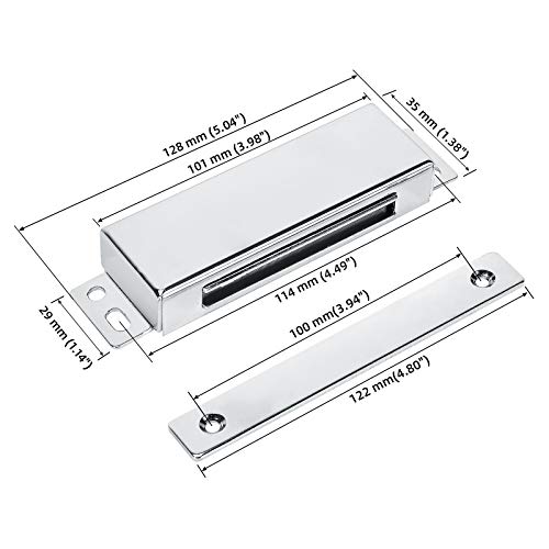 Mocking Bird 114 lbs Heavy Duty Stainless Steel Magnetic Catch Cabinet Metal Latch (2 Pack) - Image 3