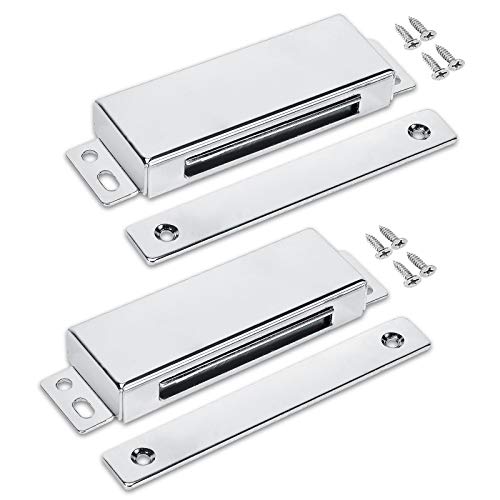 Mocking Bird 114 lbs Heavy Duty Stainless Steel Magnetic Catch Cabinet Metal Latch (2 Pack) - Image 1