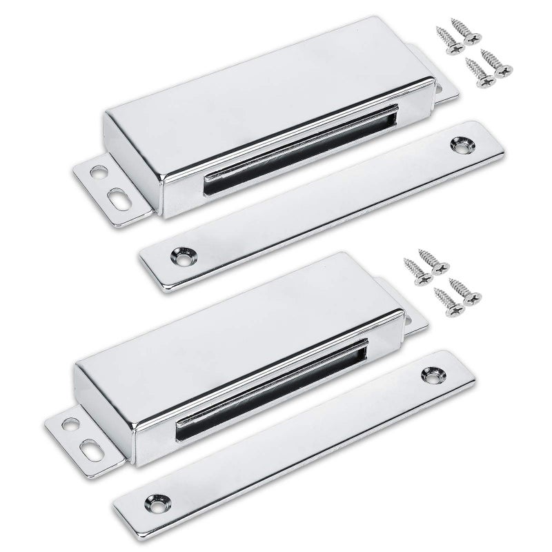 Mocking Bird 114 lbs Heavy Duty Stainless Steel Magnetic Catch Cabinet Metal Latch (2 Pack) - Image 5
