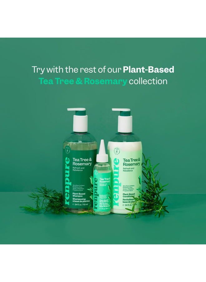 Renpure Plant Based Tea Tree and Rosemary Refresh and Rebalance Conditioner - Soothes Dry Scalp - Delivers Moisture and Shine - Gentle Formula - Dye Free - Recyclable, Pump Bottle Design - 24 fl oz - Image 5