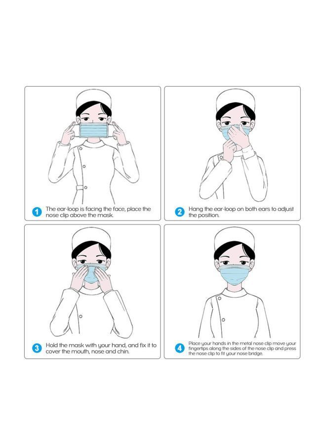 NIBEMINENT 50-Piece 3-Layer Disposable Mask Set - Image 5