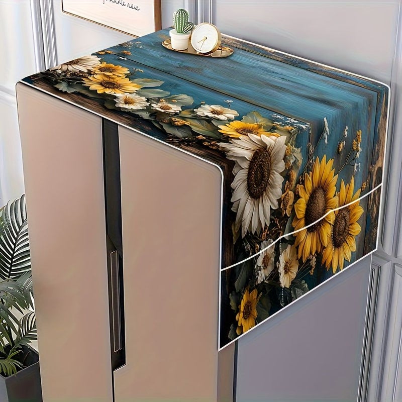 Vintage Floral Forest Refrigerator Cover Cloth With Storage Bag 53x130cm For Single And Double Door Models - Image 5