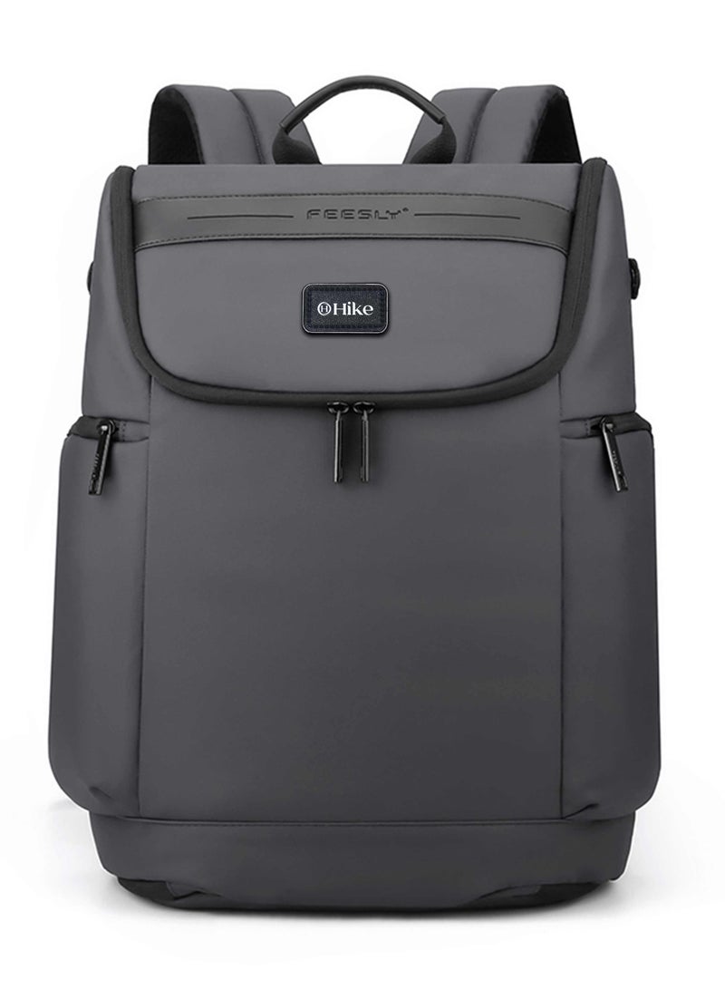هايك Hike 16 Inch Durable Laptop Backpack Waterproof Business Casual Daypack for Men Women in Travel Office School College, HK2205-Grey - Image 2