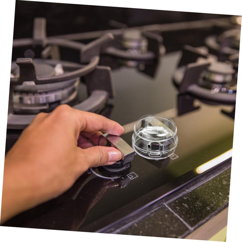 Clear Stove Knob Covers 5 Pack Durable Protectors for Gas Ovens - Image 3