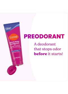 Lume Lume Whole Body Deodorant Plus Sweat Control - Smooth Cream Tube - 72 Hour Odor And Sweat Control - Baking Soda Free, Skin Loving - 3.0 ounce (Pack of 2) (Soft Powder)  - Image 5