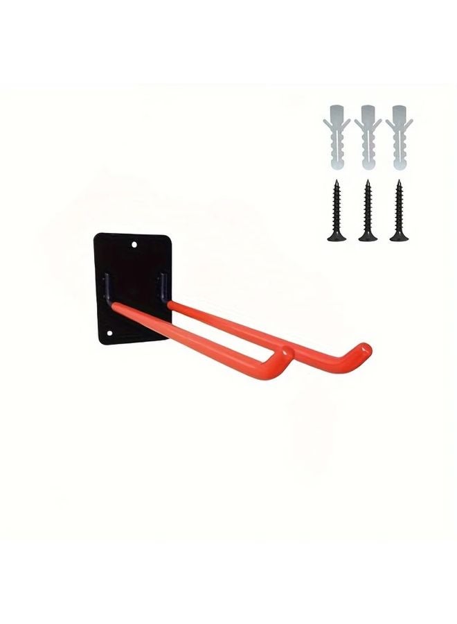 Orange Wall Mounted Garage Storage Hook for Garden Tools Metal Shovel Rake Organizer - Image 1