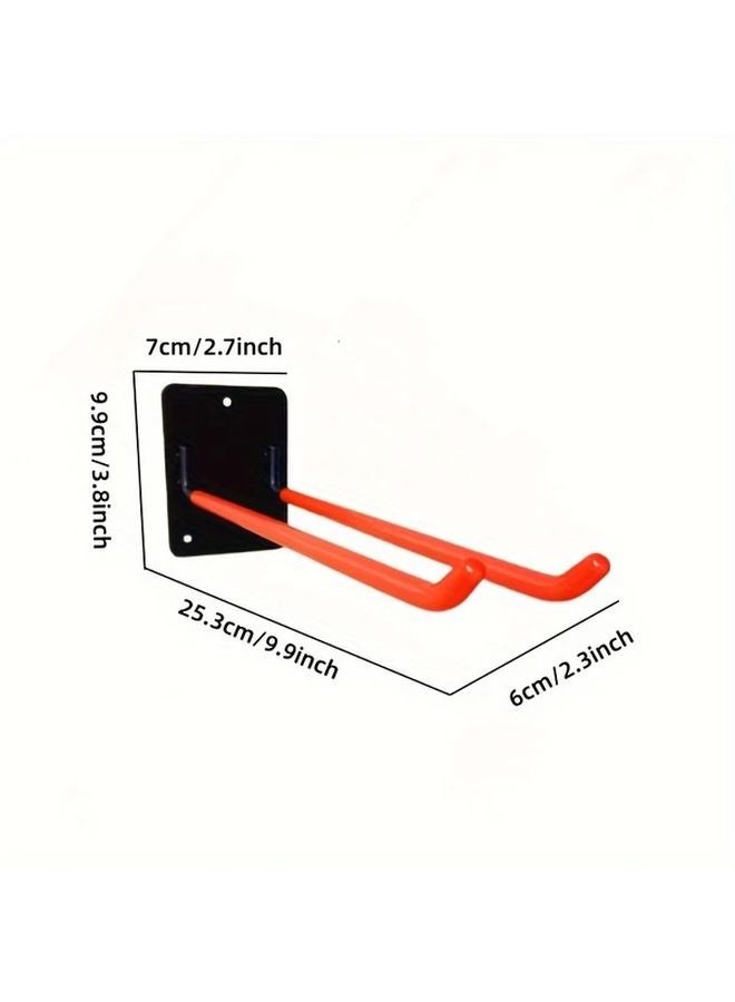 Orange Wall Mounted Garage Storage Hook for Garden Tools Metal Shovel Rake Organizer - Image 4