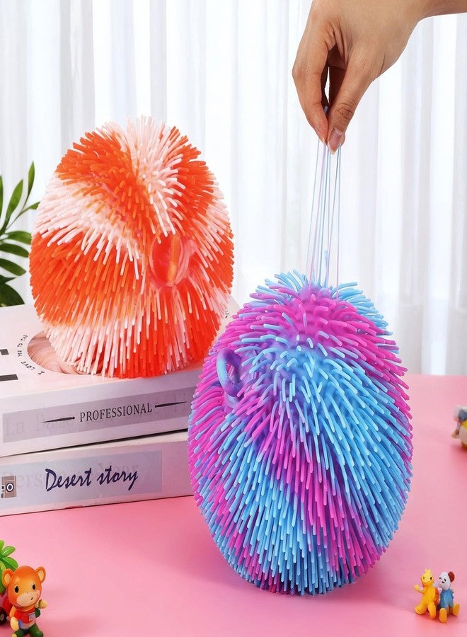 Sonwyoung 2 Pcs Puffer Ball 8 Inch Spiky Sensory Balls Bulk Bouncy Sensory Stress Relief Toy for Fidget Anxiety Game Classroom Prizes Party Favors(Mix Color) - Image 4