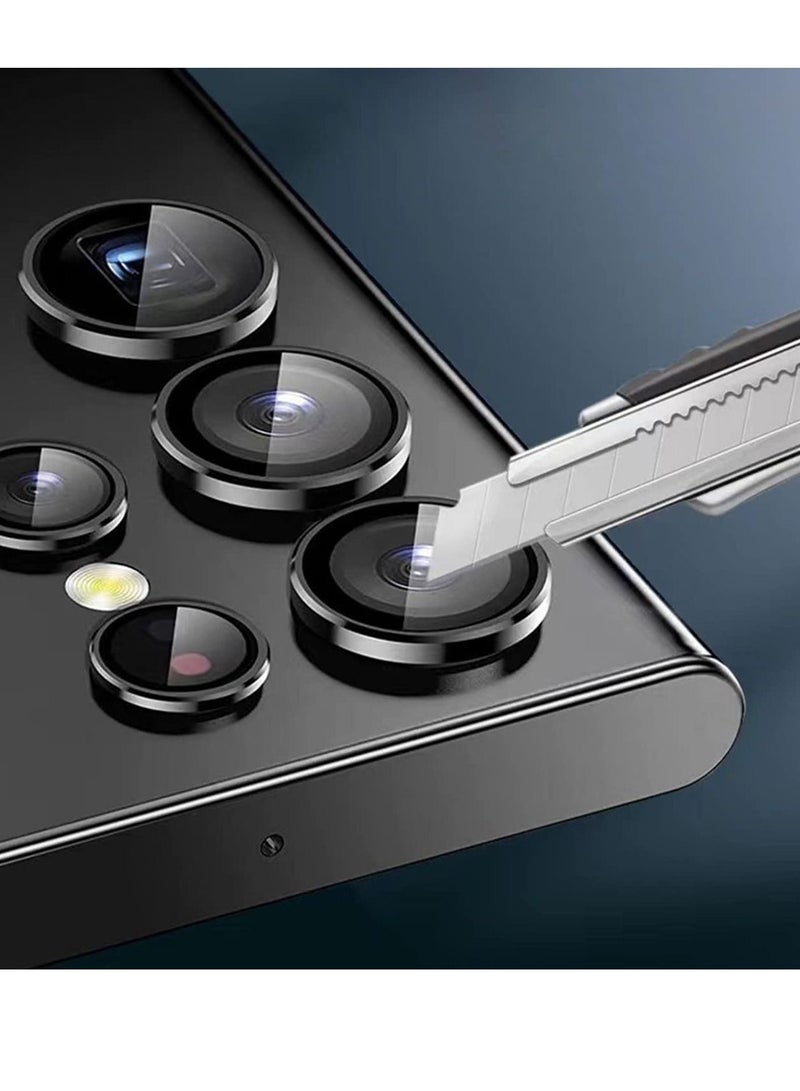 Phone Planet Camera Lens Tempered Glass Protector for Galaxy S22 Ultra, Aviation Aluminum Alloys Protection Cap Scratch Resistant Protector, Compatible with Galaxy S22 Ultra - Image 3