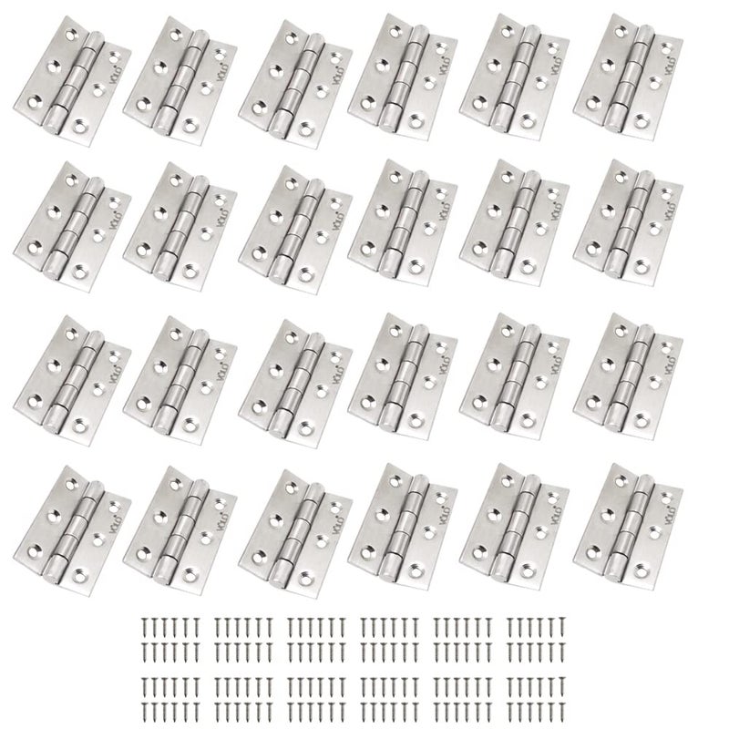 Volo Volo Premium Concealed Door Butt Hinges 3 inch x 12 Gauge25 mm Thickness Slow Motion Butt Hinge Stainless Steel Pack of 24 Pcs  - Image 1