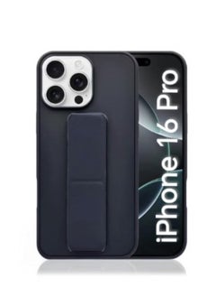 Case Cover For Apple iPhone 16 Pro With Magnetic Hand Grip 3 in 1 Blue