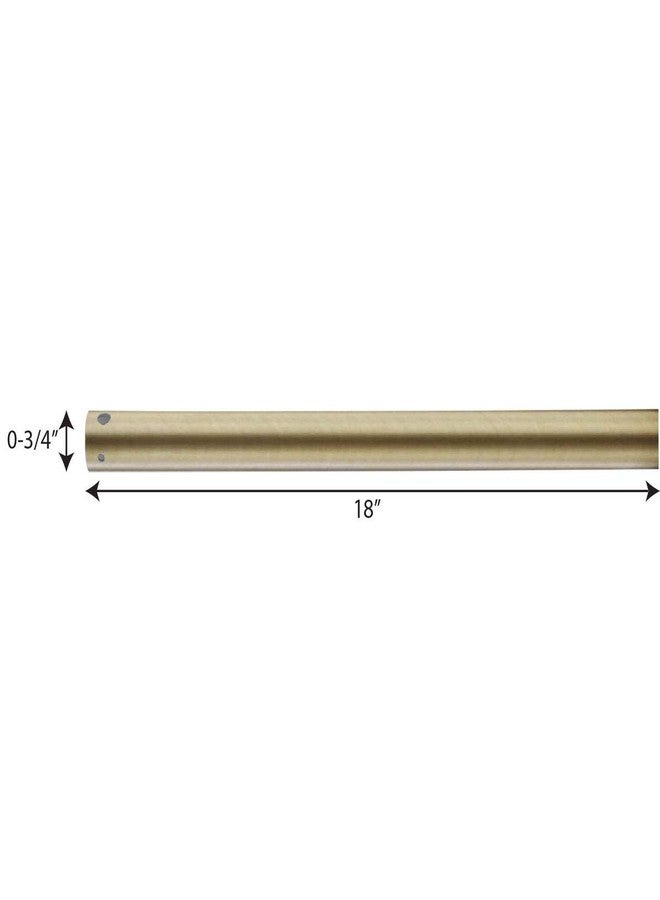 Progress Lighting AirPro Collection 18 in. Ceiling Fan Downrod in Vintage Brass - Image 2