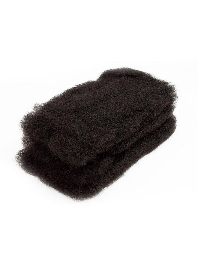 QUEEN VIRGIN REMY QVR Afro Kinkys Bulk Human Hair for Dreadlocks Extensions Repair Locs, Twist Braiding Afro Kinky Human Hair for Locs 1 Pack 50 Gram Natural Black Color 12 inches  - Image 4