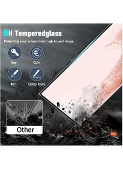 Generic 4 Pack for Samsung Galaxy S23 Ultra 9H Hardness Tempered Glass Screen Protector and Camera Lens Protector, 3D Full Coverage, Fingerprint Unlock  - Image 3