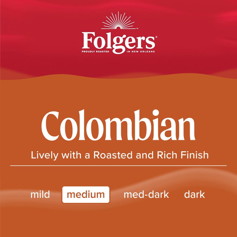 Folgers Colombian Medium Roast Coffee, 12 Keurig K-Cup Pods (Pack of 6) - Image 5