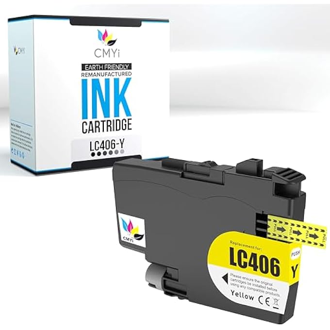 LC406 YELLOW REPLACEMENT INK CARTRIDGE FOR BROTHER MFC-J4335DW J4335DW XL J4340DW J4345DW J4345DW XL J4535DW J4535DW XL J4540DW J4540DW XL J5855DW J5955DW J6555DW J6955DW - Image 1