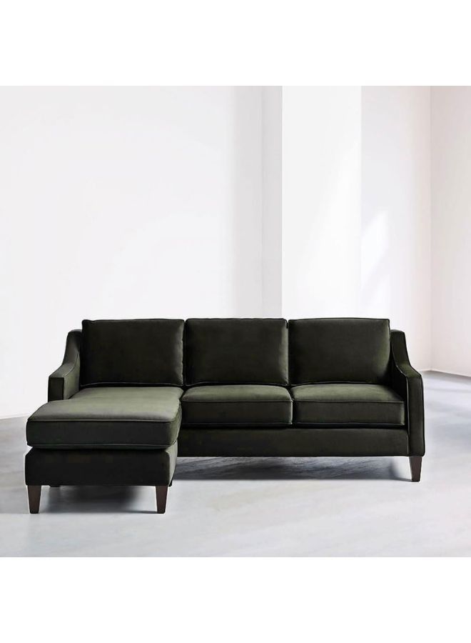 Karnak Sectional L-Shaped Luxury Sofa For Living Room Solid Wood Corner Modern Design Couch, Velvet Upholstered Color (Axolotl) - Image 1