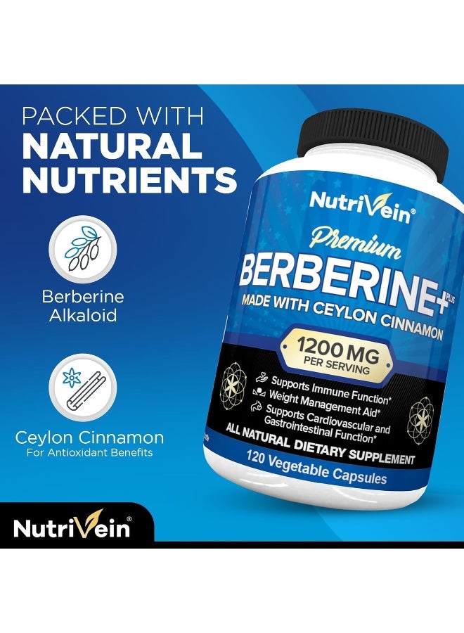 Nutrivein Premium Berberine Capsules (1200Mg, 120 Pieces) - Image 3