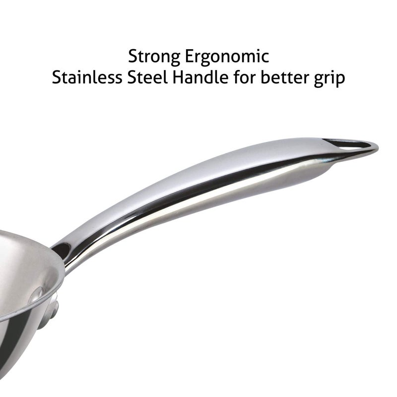Alda Vitale Tri-Ply Stainless Steel Fry Pan 18 Cm, Induction Friendly - Image 2