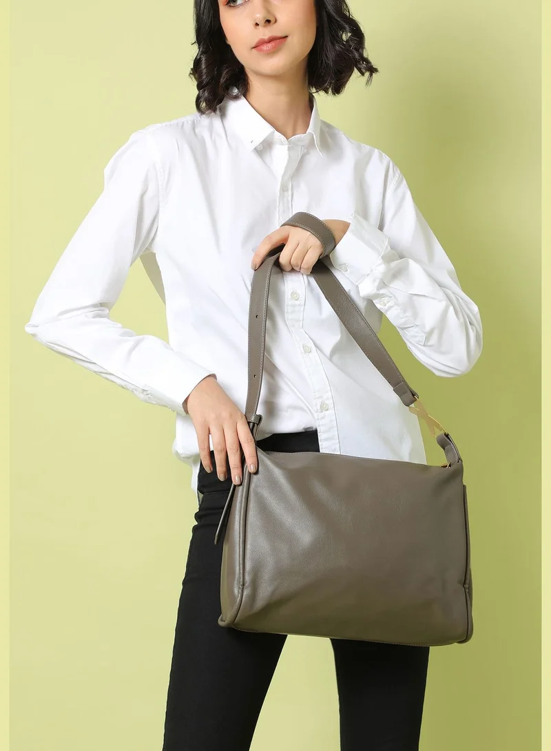 Haute Sauce Solid Zip Lock Shoulder Bag